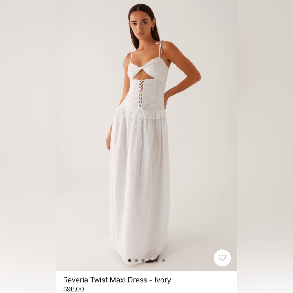 Peppermayo Ivory Twist Maxi Dress